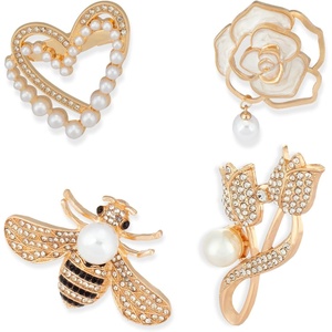 image:imageCrystal Pearl Brooches and Pins for Women Wedding Christmas Teacher Appreciation Gift3 colors