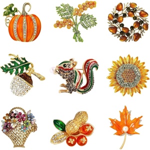 image:imageHalloween Thanksgiving Fall Christmas Theme Crystal Brooch Set with Rhinestone Crystal Halloween Thanksgiving Fall Christmas OrnamentAutumn Thanksgiving Style