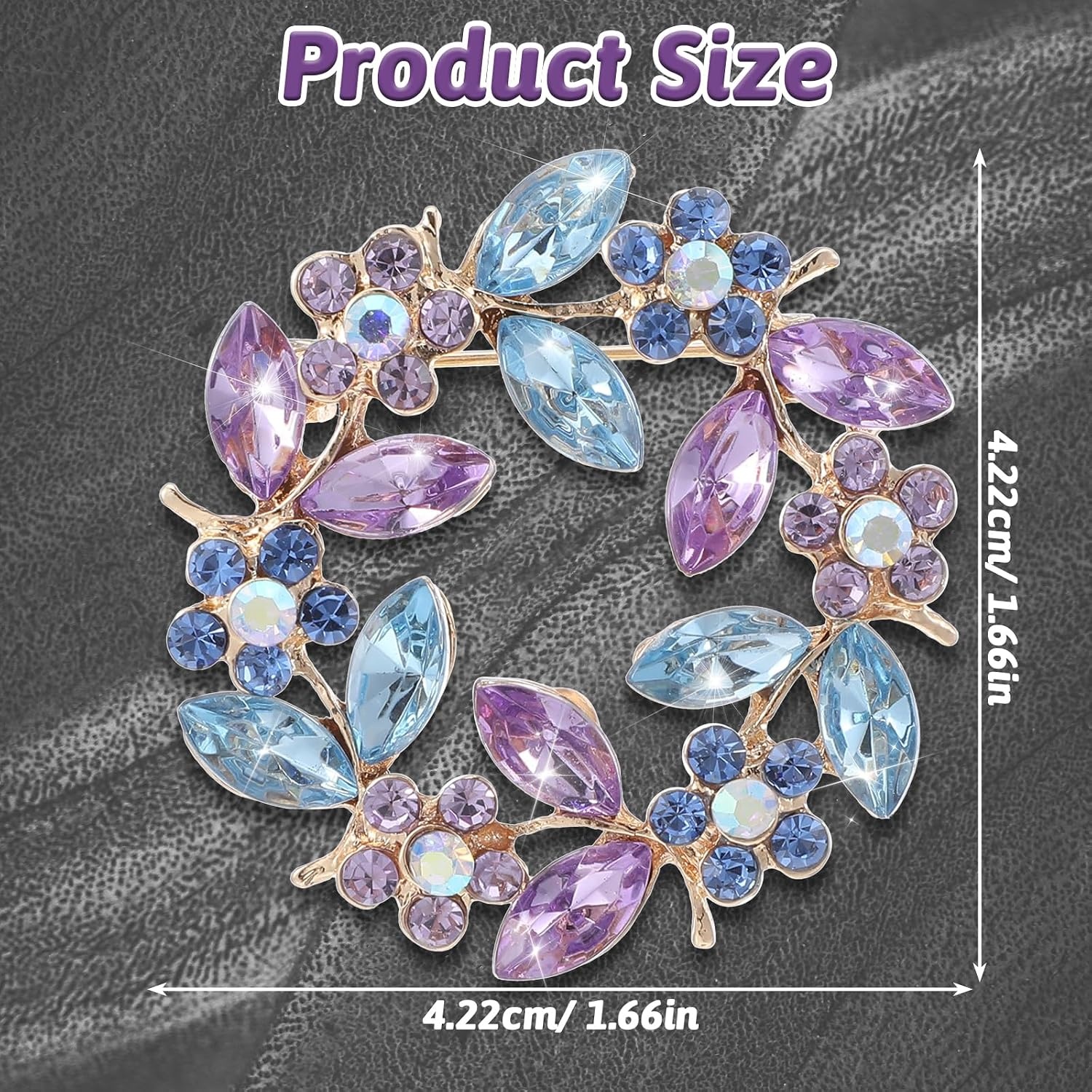 image:imageFlower Brooches for WomenBrooch Pins for WomenFashionable and Exquisite Rhinestone Vintage Broochefor Woman Flower Brooches Pin Suitable for Ladies and Girls Coats Weddings Parties