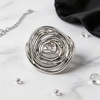 image:image1 PCS Gold Spiral Swirl Brooch Pins for Women Minimalist FashionSilver