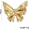 image:image1 Piece Butterfly Crystal Brooch Pin for Women Dress Shirt JewelryGold