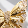 image:image1 Piece Butterfly Crystal Brooch Pin for Women Dress Shirt JewelryGold