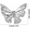 image:image1 Piece Butterfly Crystal Brooch Pin for Women Dress Shirt JewelrySliver