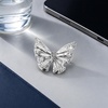 image:image1 Piece Butterfly Crystal Brooch Pin for Women Dress Shirt JewelrySliver
