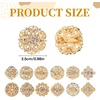 image:image12 PCS Gold Rhinestone Brooch Pin Gold Flower Brooch for Women