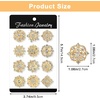 image:image12 Pcs Crystal Rhinestone Flower Brooch Pins for Women Alloy Flower Lapel Pins with Rhinestones Bulk Brooches Jewelry for Crafts Wedding Bouquet Brooch Lapel Badge DIY Decorationgolden