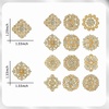 image:image1236 Pieces Wedding Bouquet Brooches for Women Fashion Rhinestone Bulk Flower Brooch Pins for CraftsGold12pcs