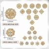 image:image1236 Pieces Wedding Bouquet Brooches for Women Fashion Rhinestone Bulk Flower Brooch Pins for CraftsGold36pcs