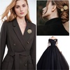 image:image1236 Pieces Wedding Bouquet Brooches for Women Fashion Rhinestone Bulk Flower Brooch Pins for CraftsGold36pcs