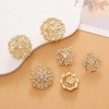 image:image1236 Pieces Wedding Bouquet Brooches for Women Fashion Rhinestone Bulk Flower Brooch Pins for CraftsGold36pcs