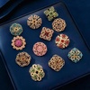 image:image1236 Pieces Wedding Bouquet Brooches for Women Fashion Rhinestone Bulk Flower Brooch Pins for CraftsMulticolor36pcs