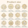 image:image12pcs Rhinestone Brooch Pin Fancy Flower Rhinestone Pins Gold