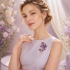 image:image1Pcs Purple Flower Brooch Pins for Crafts Floral Vintage Brooches