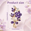 image:image1Pcs Purple Flower Brooch Pins for Crafts Floral Vintage Brooches