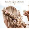 image:image21 Pcs Pearl Rhinestone Brooch Pin Set Floral Crystal Brooches and Pins Elegant Lapel Pins with Secure Pin Back Accessories for Clothes Bags Wedding DIY Decoration 9 StylesPink