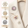 image:image21 Pcs Pearl Rhinestone Brooch Pin Set Floral Crystal Brooches and Pins Elegant Lapel Pins with Secure Pin Back Accessories for Clothes Bags Wedding DIY Decoration 9 StylesPink