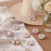 image:image21 Pcs Pearl Rhinestone Brooch Pin Set Floral Crystal Brooches and Pins Elegant Lapel Pins with Secure Pin Back Accessories for Clothes Bags Wedding DIY Decoration 9 StylesGold