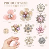 image:image21 Pcs Pearl Rhinestone Brooch Pin Set Floral Crystal Brooches and Pins Elegant Lapel Pins with Secure Pin Back Accessories for Clothes Bags Wedding DIY Decoration 9 StylesPink