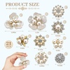 image:image21 Pcs Pearl Rhinestone Brooch Pin Set Floral Crystal Brooches and Pins Elegant Lapel Pins with Secure Pin Back Accessories for Clothes Bags Wedding DIY Decoration 9 StylesGold