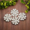 image:image24 pcs Pearl Buttons Rhinestone Crystal Gold Flatback Beads Brooches Elegant Embellishment Accessory DIY Craft for Wedding Party Bags Shoes Dress Home Decoration 287mm Upgraded Design GoldSilver