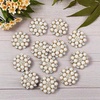 image:image24 pcs Pearl Buttons Rhinestone Crystal Gold Flatback Beads Brooches Elegant Embellishment Accessory DIY Craft for Wedding Party Bags Shoes Dress Home Decoration 287mm Upgraded Design GoldUpgraded Design Gold