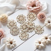 image:image24 pcs Pearl Buttons Rhinestone Crystal Gold Flatback Beads Brooches Elegant Embellishment Accessory DIY Craft for Wedding Party Bags Shoes Dress Home Decoration 287mm Upgraded Design GoldRound Rhinestone Gold