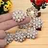 image:image24 pcs Pearl Buttons Rhinestone Crystal Gold Flatback Beads Brooches Elegant Embellishment Accessory DIY Craft for Wedding Party Bags Shoes Dress Home Decoration 287mm Upgraded Design GoldUpgraded Design Gold