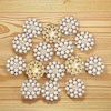 image:image24 pcs Pearl Buttons Rhinestone Crystal Gold Flatback Beads Brooches Elegant Embellishment Accessory DIY Craft for Wedding Party Bags Shoes Dress Home Decoration 287mm Upgraded Design GoldUpgraded Design Gold