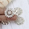 image:image24 pcs Pearl Buttons Rhinestone Crystal Gold Flatback Beads Brooches Elegant Embellishment Accessory DIY Craft for Wedding Party Bags Shoes Dress Home Decoration 287mm Upgraded Design GoldRound Rhinestone Silver