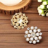 image:image24 pcs Pearl Buttons Rhinestone Crystal Gold Flatback Beads Brooches Elegant Embellishment Accessory DIY Craft for Wedding Party Bags Shoes Dress Home Decoration 287mm Upgraded Design GoldUpgraded Design Gold