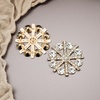 image:image24 pcs Pearl Buttons Rhinestone Crystal Gold Flatback Beads Brooches Elegant Embellishment Accessory DIY Craft for Wedding Party Bags Shoes Dress Home Decoration 287mm Upgraded Design GoldRound Rhinestone Gold