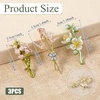image:image3Pcs Vintage Rhinestone Lily Rose Brooch Set