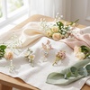 image:image3Pcs Vintage Rhinestone Lily Rose Brooch Set