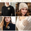 image:image4 PCS Brooches and Pins for Women Crystal Flower Pearl Brooch Fashion Elegant Flower Broach for Wedding Clothing Accessory Christmas Gift