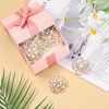 image:image4 PCS Brooches and Pins for Women Crystal Pearl Broach Flower Brooch Fashion Elegant for Wedding Clothing Accessory Christmas Gift