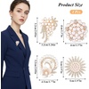 image:image4 Pcs Pearl Brooches and Pins for Women Crystal Gold Brooch Pin Elegant for Women Daily Wear and Commemorative Wedding Bouquet Crafts