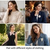 image:image4PCS Pearl Brooches and Pins for Women Gold Crystal Floral Pins Crystal Flower Pearl Brooch Rhinestone Brooch Pin Accessories for Wedding Christmas Mother Clothes Bouquets Decor