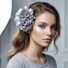 image:image63 Inches Large Flower Rose Brooch Pins for Women Fashion  Charming Floral Lapel Pin for Women Fashion  Elegant Brooches for Woman Accessories amp Stylish Lapel Pins for Clothes Sapphire BlueSilver Grey