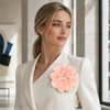 image:image63 Inches Large Flower Rose Brooch Pins for Women Fashion  Charming Floral Lapel Pin for Women Fashion  Elegant Brooches for Woman Accessories amp Stylish Lapel Pins for Clothes Sapphire BlueLight Pink