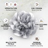 image:image63 Inches Large Flower Rose Brooch Pins for Women Fashion  Charming Floral Lapel Pin for Women Fashion  Elegant Brooches for Woman Accessories amp Stylish Lapel Pins for Clothes Sapphire BlueSilver Grey