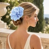 image:image63 Inches Large Flower Rose Brooch Pins for Women Fashion  Charming Floral Lapel Pin for Women Fashion  Elegant Brooches for Woman Accessories amp Stylish Lapel Pins for Clothes Sapphire BlueLight Blue