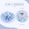 image:image63 Inches Large Flower Rose Brooch Pins for Women Fashion  Charming Floral Lapel Pin for Women Fashion  Elegant Brooches for Woman Accessories amp Stylish Lapel Pins for Clothes Sapphire BlueLight Blue
