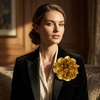 image:image63 Inches Large Flower Rose Brooch Pins for Women Fashion  Charming Floral Lapel Pin for Women Fashion  Elegant Brooches for Woman Accessories amp Stylish Lapel Pins for Clothes Sapphire BlueGold