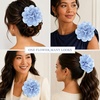 image:image63 Inches Large Flower Rose Brooch Pins for Women Fashion  Charming Floral Lapel Pin for Women Fashion  Elegant Brooches for Woman Accessories amp Stylish Lapel Pins for Clothes Sapphire BlueLight Blue