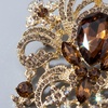 image:imageBlack Large Flower Shape Brooches Elegant Accessory for Clothing and Bags Versatile Wear for Various Occasions Classic Black Color Design Secure Pin ClosureBrown