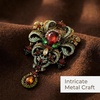 image:imageBlack Large Flower Shape Brooches Elegant Accessory for Clothing and Bags Versatile Wear for Various Occasions Classic Black Color Design Secure Pin ClosureMulticolor