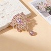 image:imageBlack Large Flower Shape Brooches Elegant Accessory for Clothing and Bags Versatile Wear for Various Occasions Classic Black Color Design Secure Pin ClosurePink