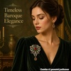 image:imageBlack Large Flower Shape Brooches Elegant Accessory for Clothing and Bags Versatile Wear for Various Occasions Classic Black Color Design Secure Pin ClosureMulticolor