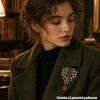 image:imageBlack Large Flower Shape Brooches Elegant Accessory for Clothing and Bags Versatile Wear for Various Occasions Classic Black Color Design Secure Pin ClosureMulticolor