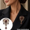 image:imageBlack Large Flower Shape Brooches Elegant Accessory for Clothing and Bags Versatile Wear for Various Occasions Classic Black Color Design Secure Pin ClosurePurple
